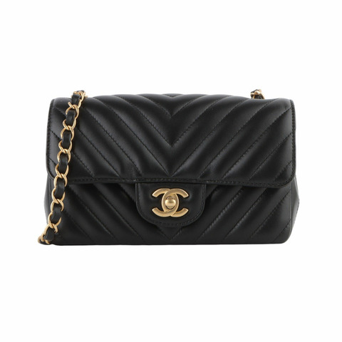 CHANEL 經典人字紋羊皮新款迷你鏈斜背包 A69900