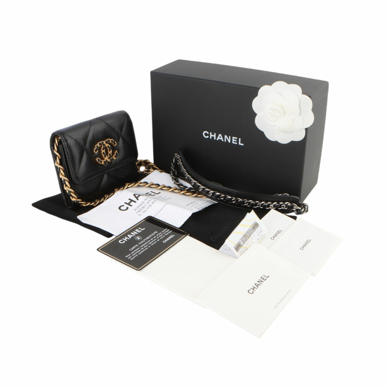 【包稅】CHANEL AP1787翻蓋19鏈條零錢包斜背包33424--7