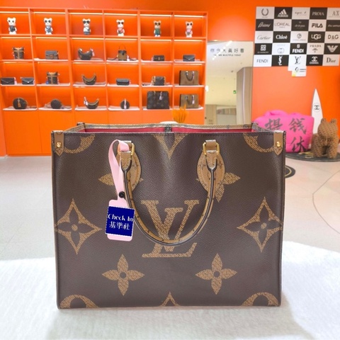 【95%新✨全網最低價】LV 路易威登 On The Go 中號 老花托特包  手提單肩包