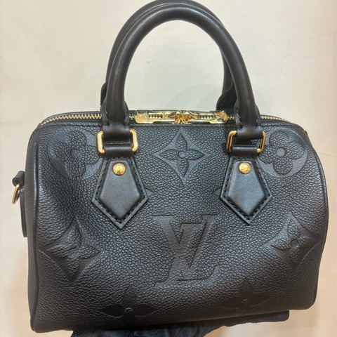 LV黑壓紋SPEEDY20 BANDOULIERE 全新閒置