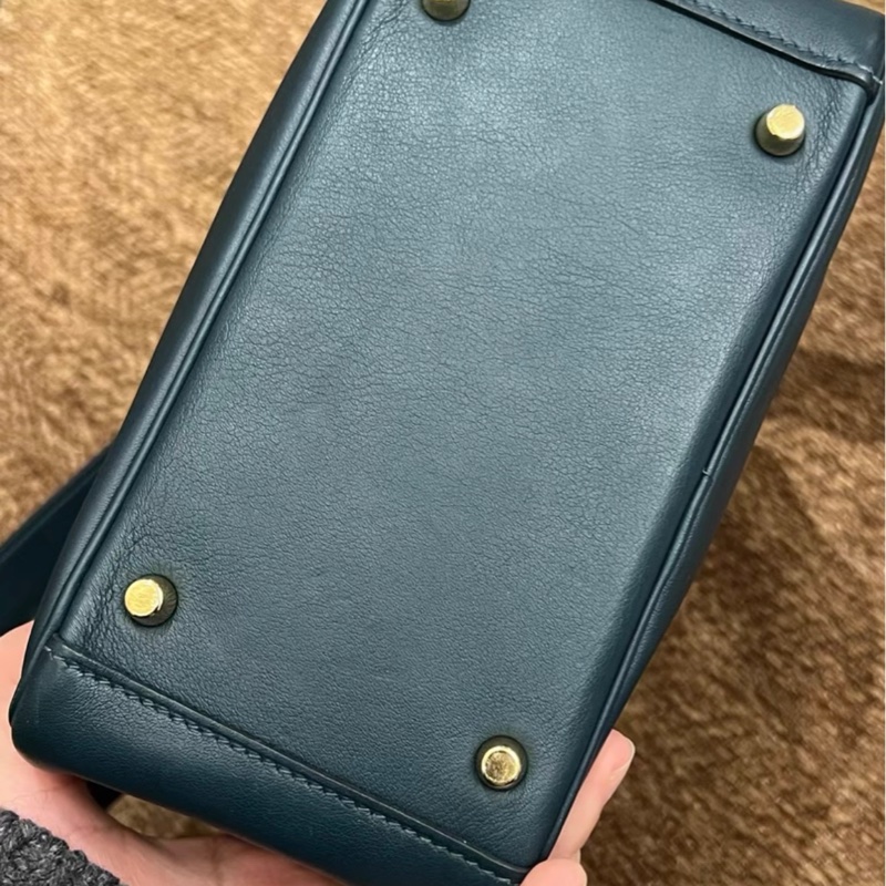 Hermes mini Lindy 松柏绿金扣touch 雾面鳄鱼 Z刻-3