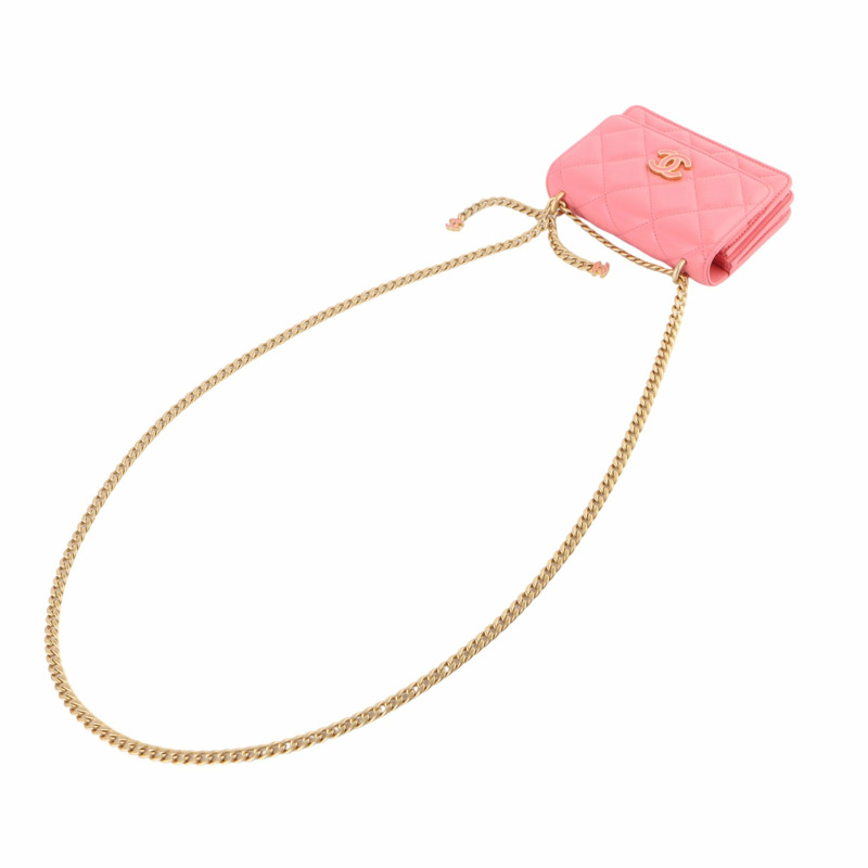 【包稅】CHANEL AP2635 羊皮迷你翻蓋琺瑯金色金屬斜背包 33424--3