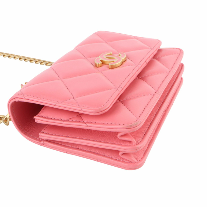 【包稅】CHANEL AP2635 羊皮迷你翻蓋琺瑯金色金屬斜背包 33424--4