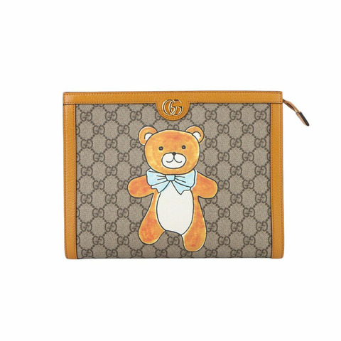 GUCCI 660513 GG Supreme X Kai 聯名限量版手拿包 33531K-