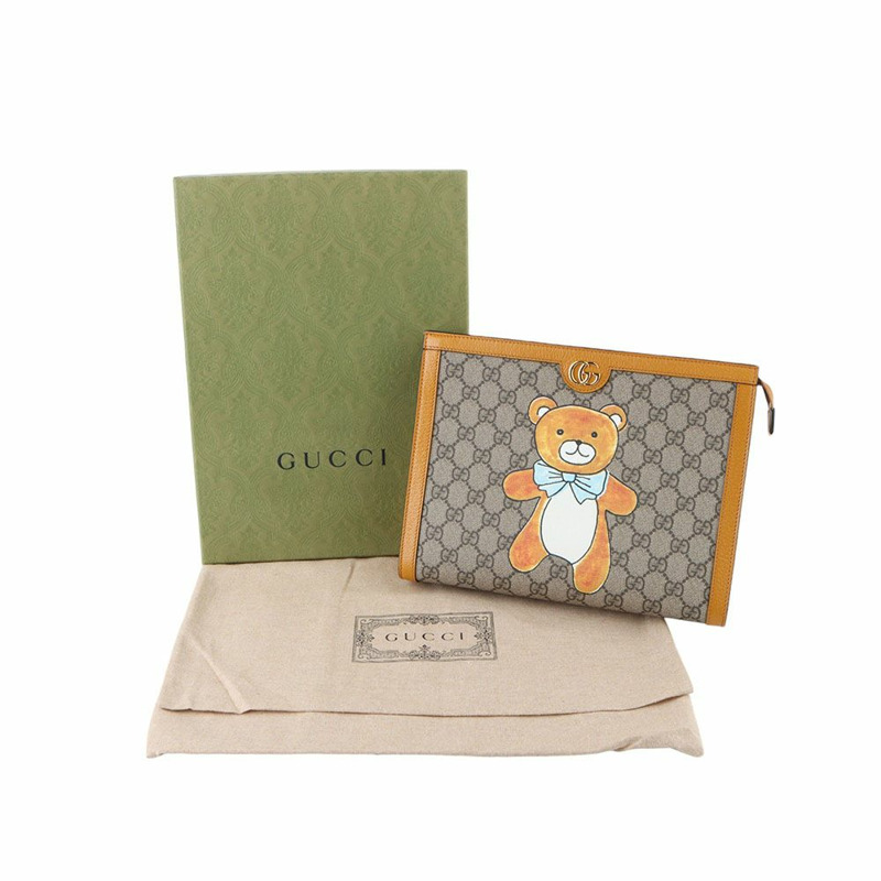 【包稅】GUCCI 660513 GG Supreme X Kai 聯名限量版手拿包 33531K--7
