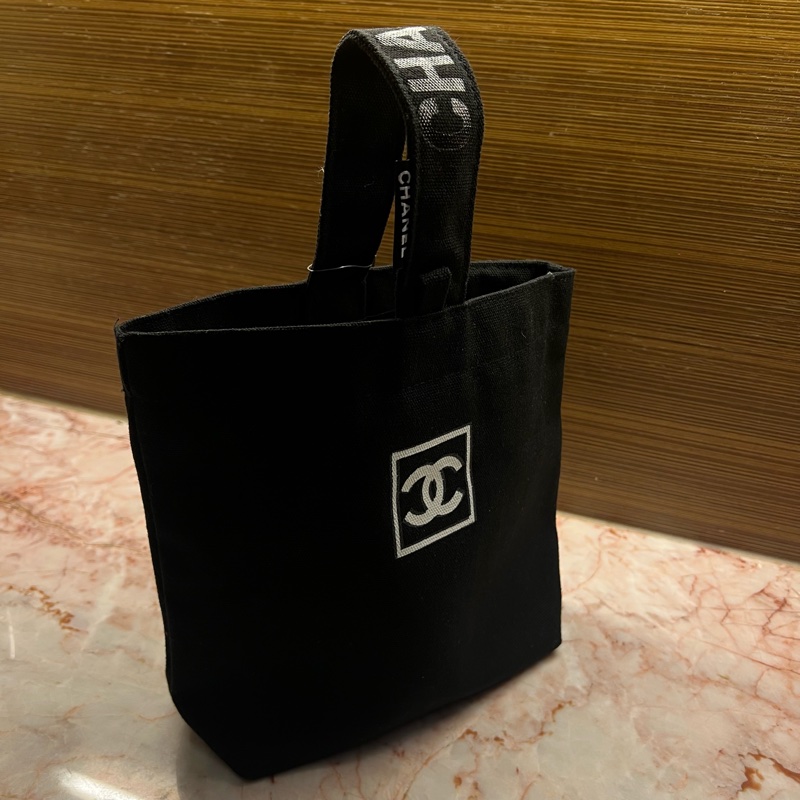 香奈兒 CHANEL VIP贈品日韓人氣中古便當包包帆布小手提包-5