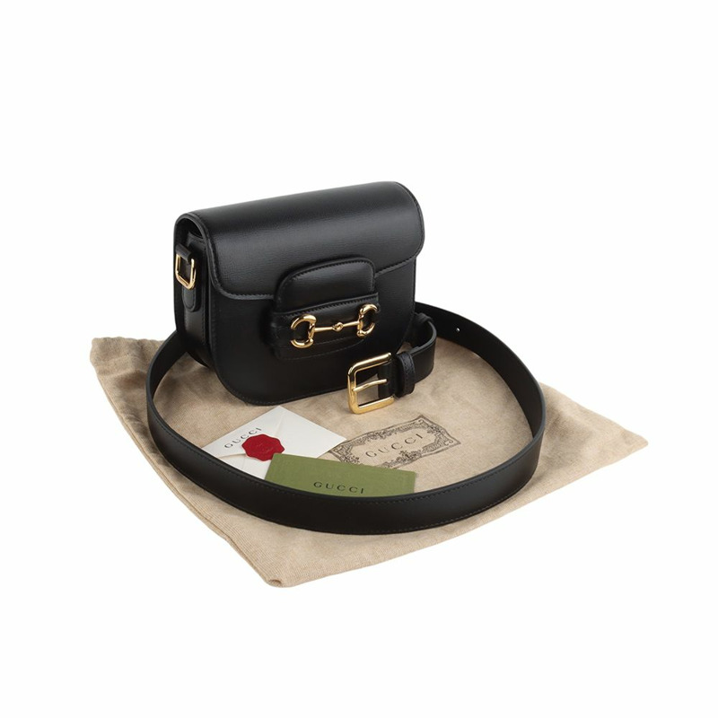 【包稅】GUCCI Horsebit 1955 圓形腰包 33587Y--7