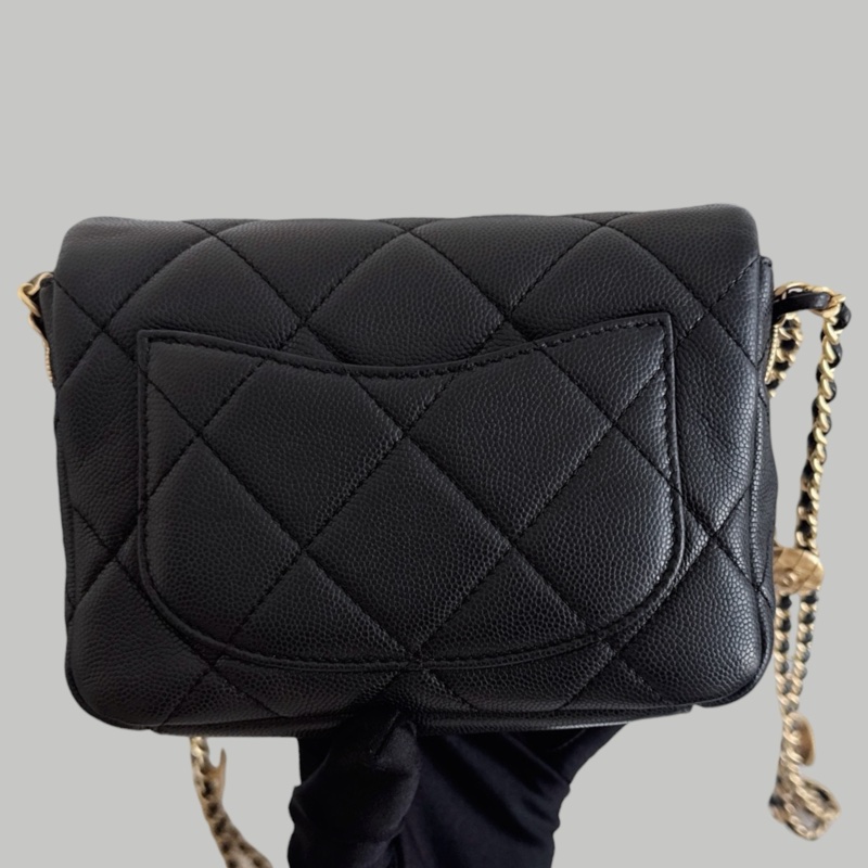 Chanel Caviar 22A 金幣鏈-3