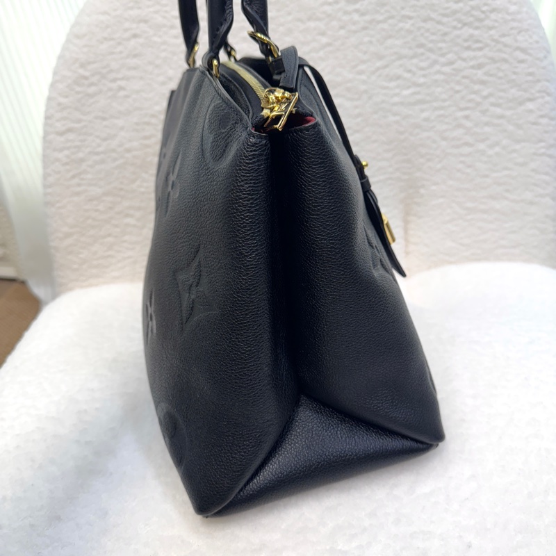 近全新路易威登新款蒙田LV黑牛皮大壓紋GrandPalais手提肩斜背包M45811-6