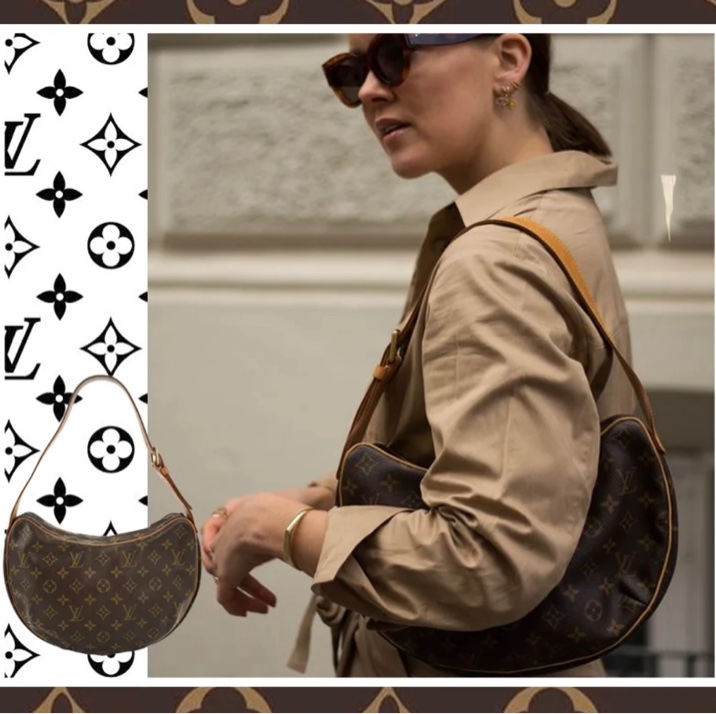 LV Croissant Medium 中古可頌包中號🥐碗豆包🫘月亮包/月牙包/腋下包/有塵袋/漂亮包況-9