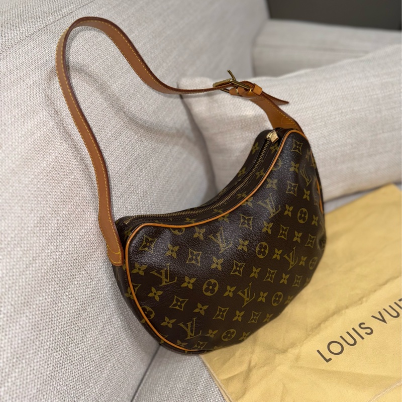 LV Croissant Medium 中古可頌包中號🥐碗豆包🫘月亮包/月牙包/腋下包/有塵袋/漂亮包況-14