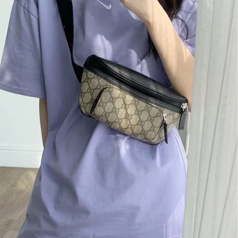 Gucci老花斜挎胸包男女同款