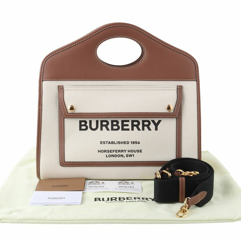 【包稅】BURBERRY 帆布口袋斜背包-8