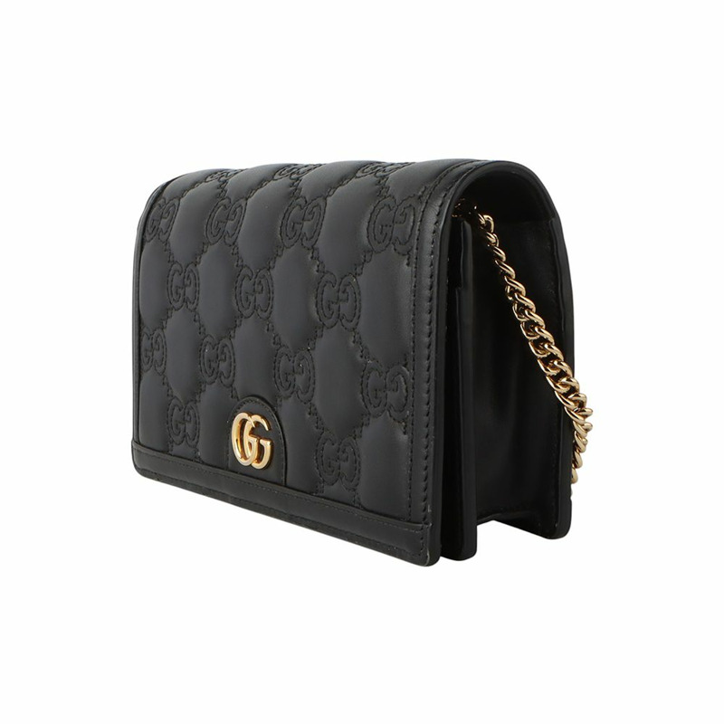 【包稅】GUCCI 723787 GG 馬特拉塞凸紋鏈條皮夾 WOC 斜背包-1