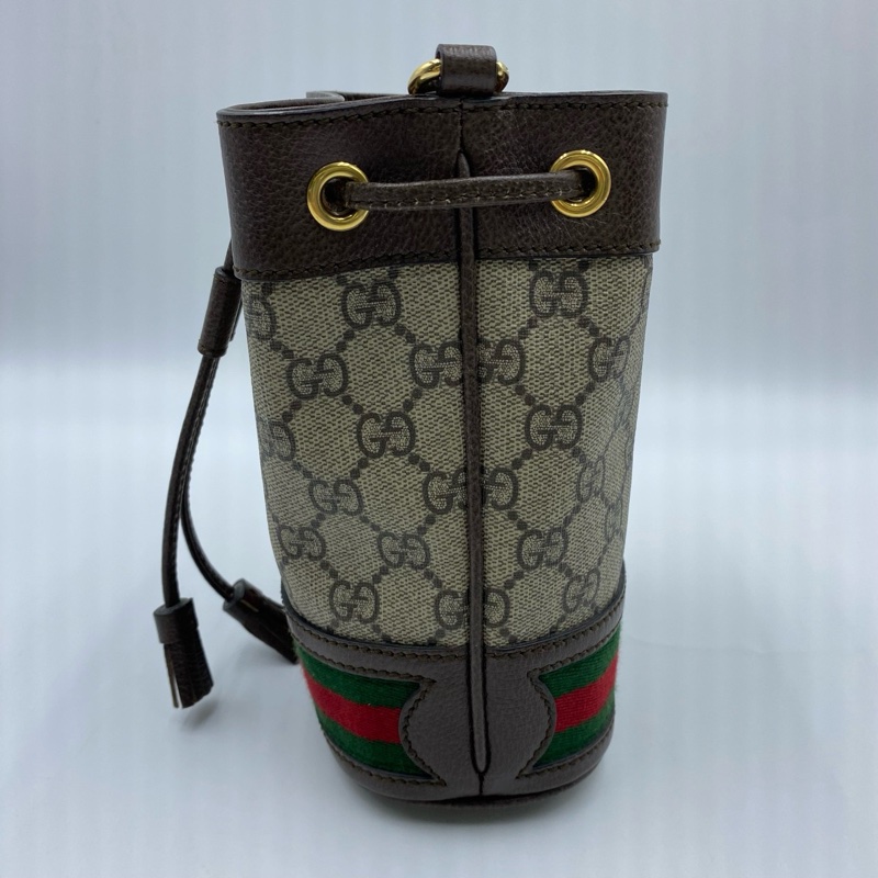 Gucci Ophidia系列 老花mini小水桶包-5