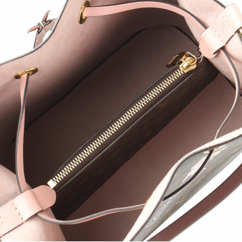 【包稅】LOUIS VUITTON M44022 Monogram Neo Noe 玫瑰粉紅單肩包 33836Y--6