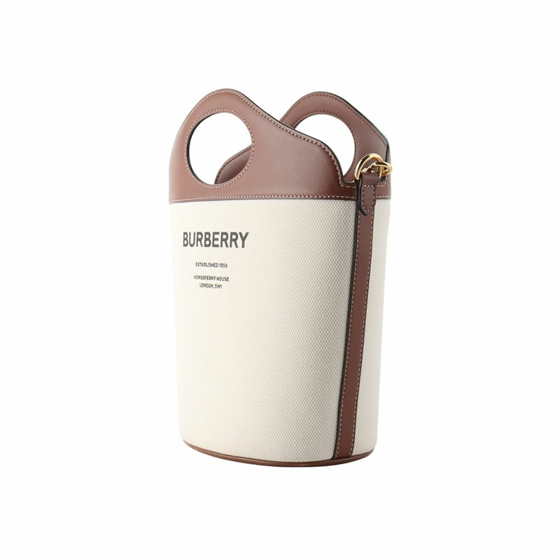 【包稅】BURBERRY 小號雙色口袋水桶單肩包 / 33836Y-2-1