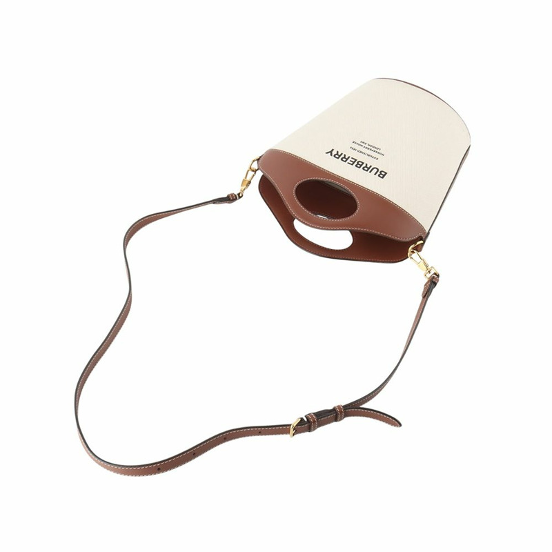 【包稅】BURBERRY 小號雙色口袋水桶單肩包 / 33836Y-2-3