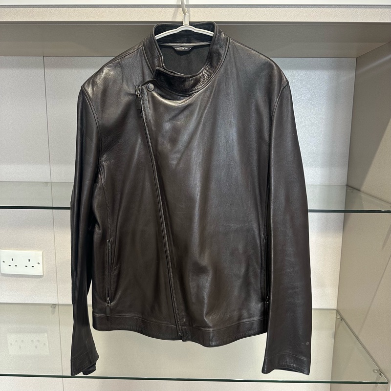 Gucci古驰圆领皮衣外套-0