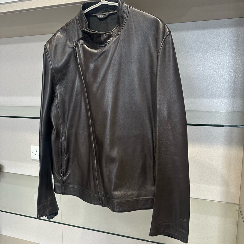 Gucci古驰圆领皮衣外套-1