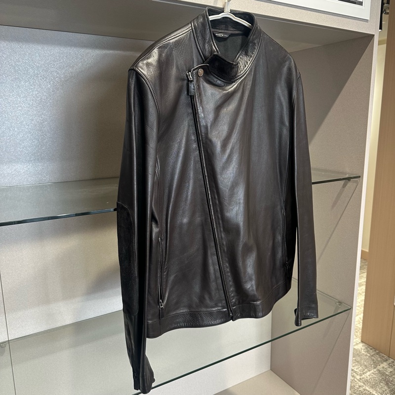 Gucci古驰圆领皮衣外套-2