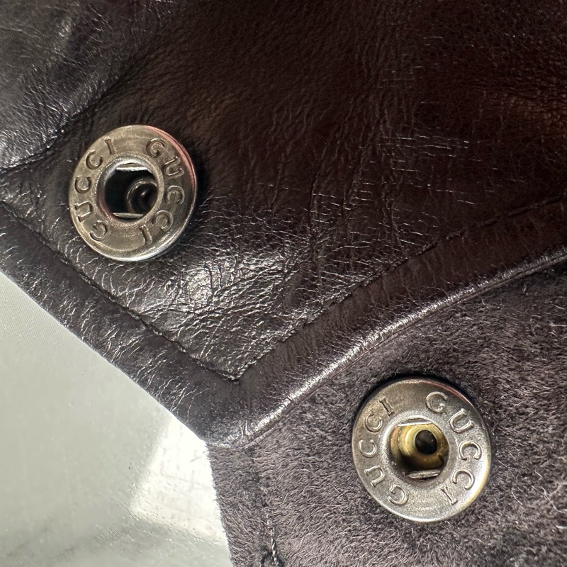 Gucci古驰圆领皮衣外套-7