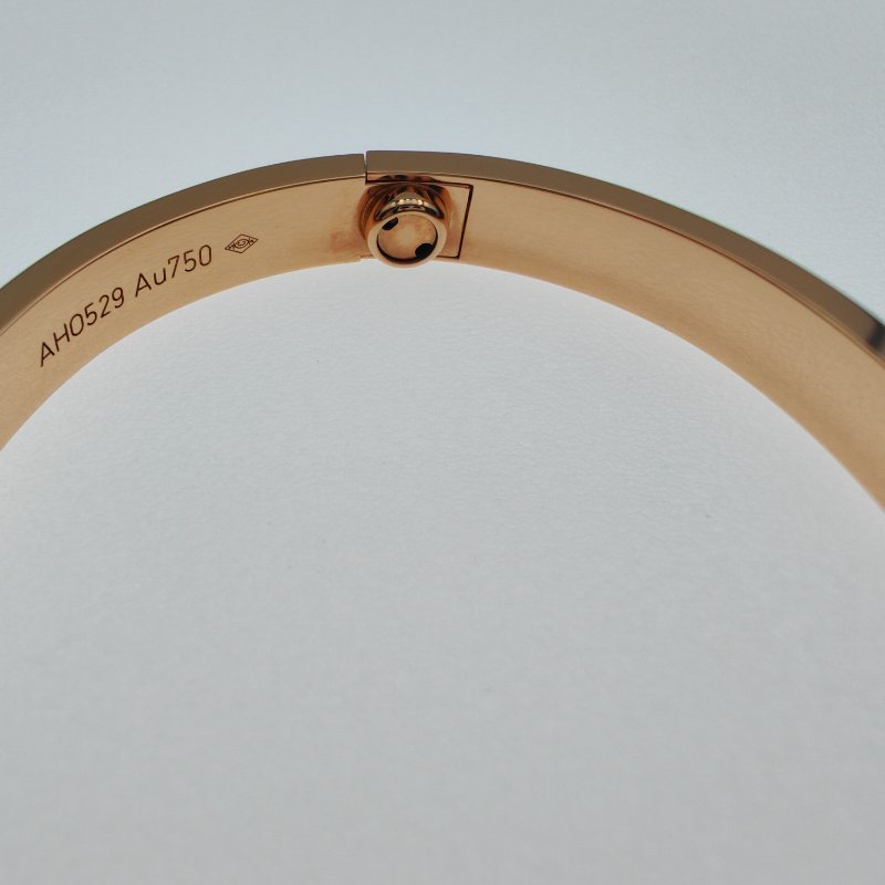 Cartier 卡地亞 love 18K玫瑰金 寬版無鉆手環 Size 16 Bracelet-8