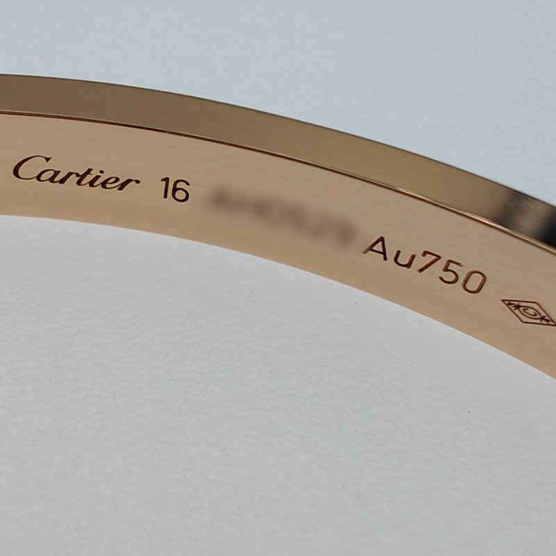 Cartier 卡地亞 love 18K玫瑰金 寬版無鉆手環 Size 16 Bracelet-9