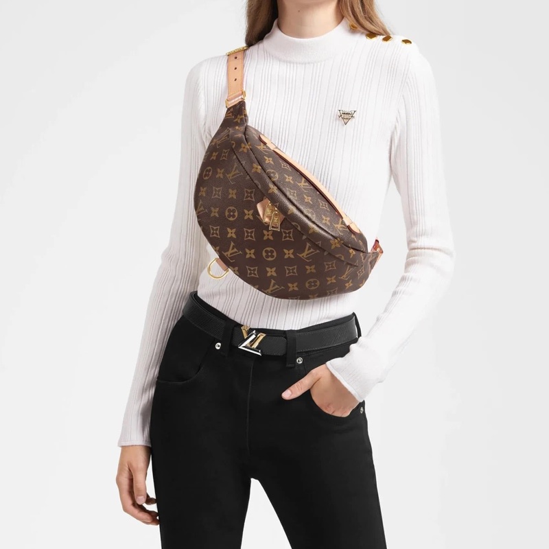 LV M43644 Bumbag 近新絕版老花字紋腰包胸包-29