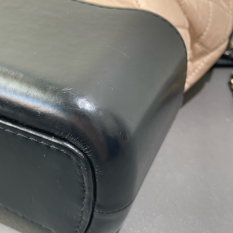 Chanel 香奈兒 流浪 中號 米色拼黑色-12