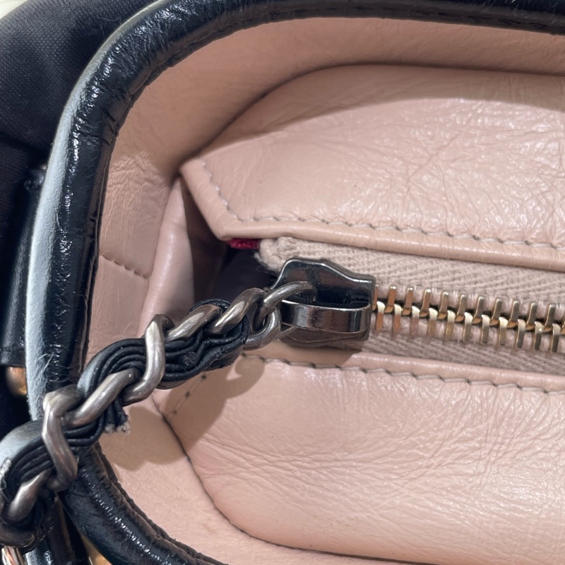 Chanel 香奈兒 流浪 中號 米色拼黑色-17