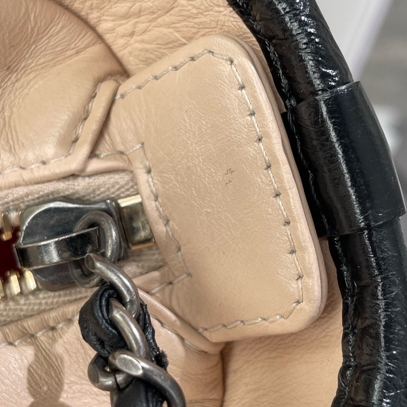 Chanel 香奈兒 流浪 中號 米色拼黑色-21