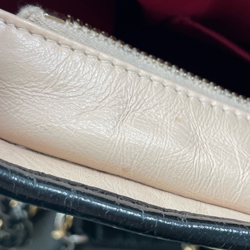 Chanel 香奈兒 流浪 中號 米色拼黑色-22