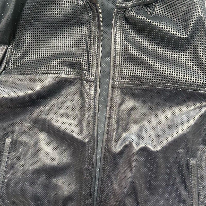 Fendi芬迪透气帽衫皮衣外套-5