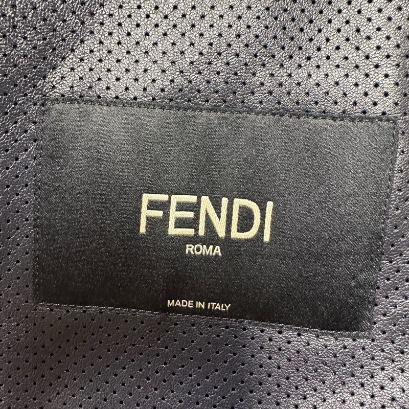 Fendi芬迪透气帽衫皮衣外套-6