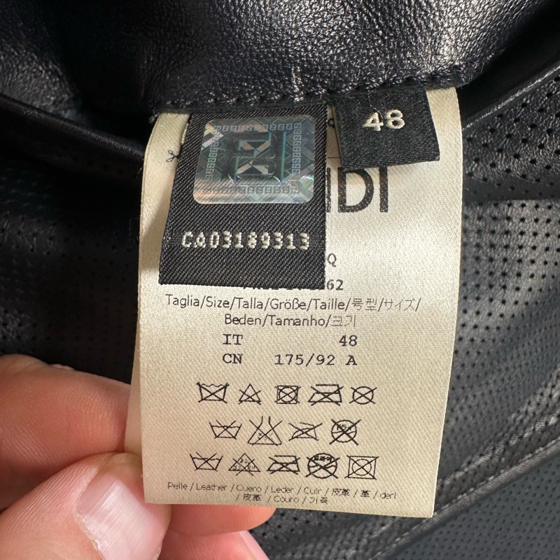 Fendi芬迪透气帽衫皮衣外套-8