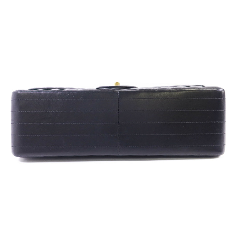 CHANEL 羊皮皮革Classic Jumbo金扣鏈帶手挽肩背兩用袋-3