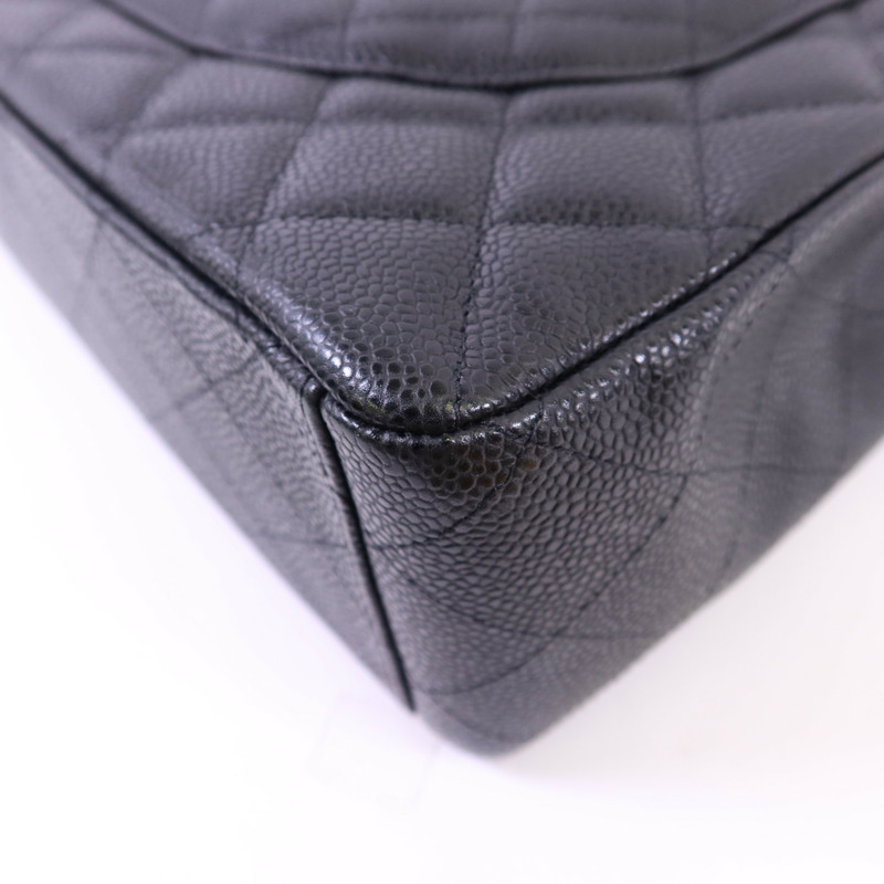 CHANEL 牛皮皮革Classic Maxi銀扣鏈帶肩背袋-14