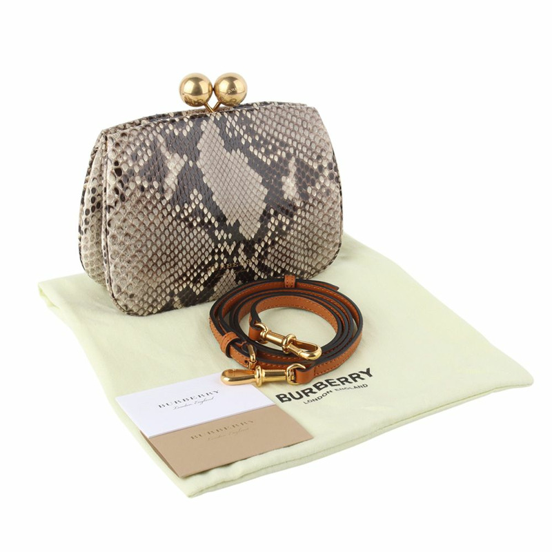 【包稅】BURBERRY Python Frame 小號斜背包-7