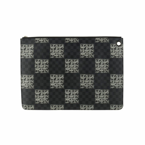 【包稅】LOUIS VUITTON Damier 石墨 Christopher Nemez 手拿包 33892Y