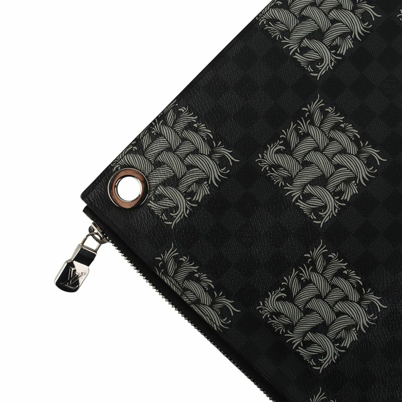 【包稅】LOUIS VUITTON Damier 石墨 Christopher Nemez 手拿包 33892Y-2