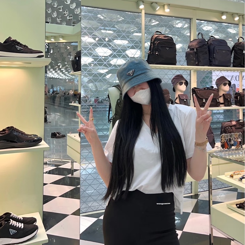 Prada 丹寧漁夫帽-5