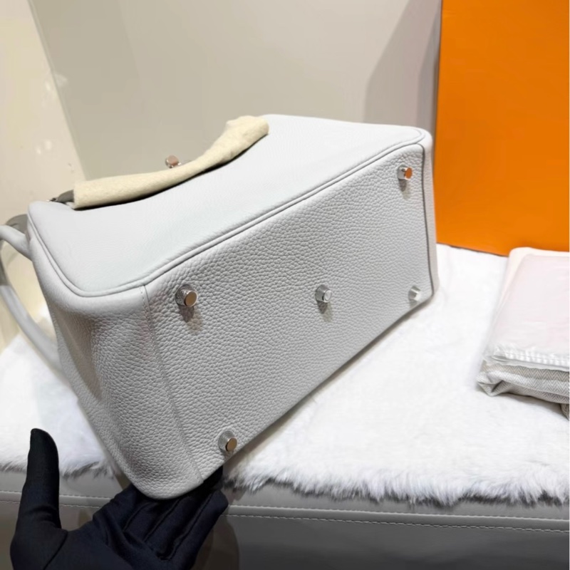 Hermes Lindy30愛馬仕珍珠灰銀扣 超仙的顏色 99好成色 Y刻tc皮-3