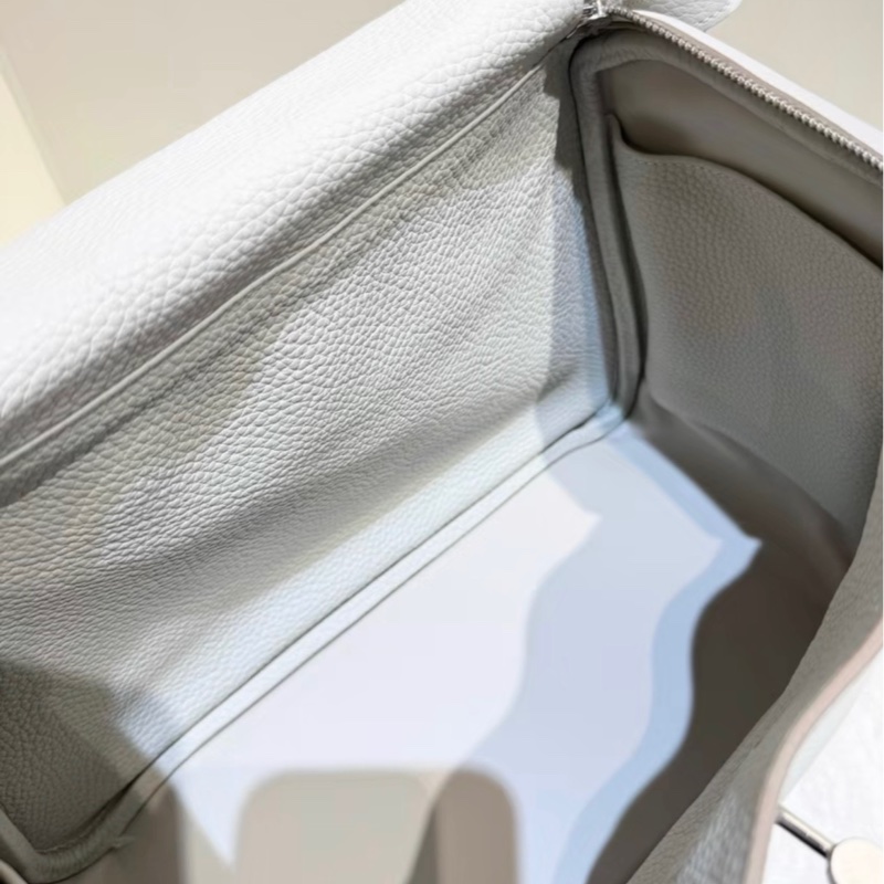 Hermes Lindy30愛馬仕珍珠灰銀扣 超仙的顏色 99好成色 Y刻tc皮-6