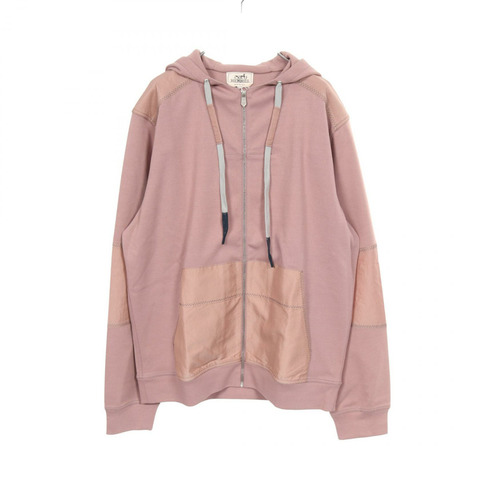 愛馬仕 Voile H 連帽衛衣 #M 純棉粉紅二手男款