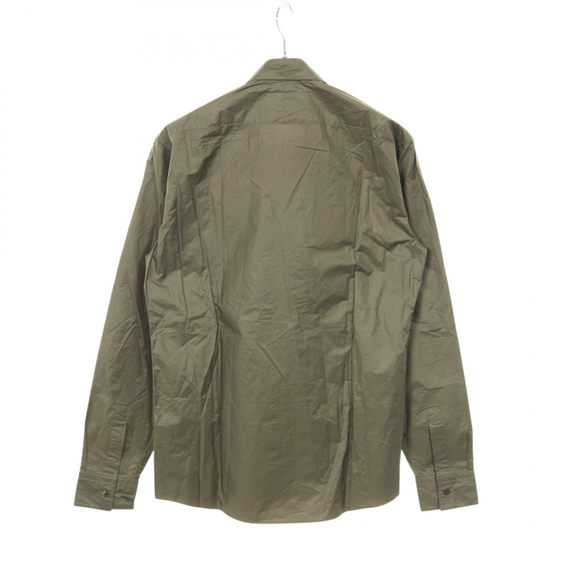 愛馬仕尼龍外套襯衫 Blouson 14 1/2 37 棉卡其色 二手 男款-1