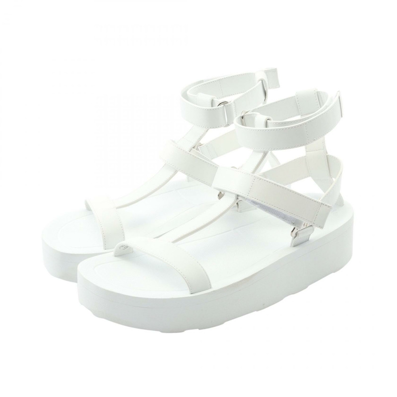 愛馬仕 Enid 涼鞋 #39 白色真皮二手女鞋-0