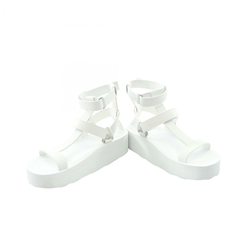 愛馬仕 Enid 涼鞋 #39 白色真皮二手女鞋-2