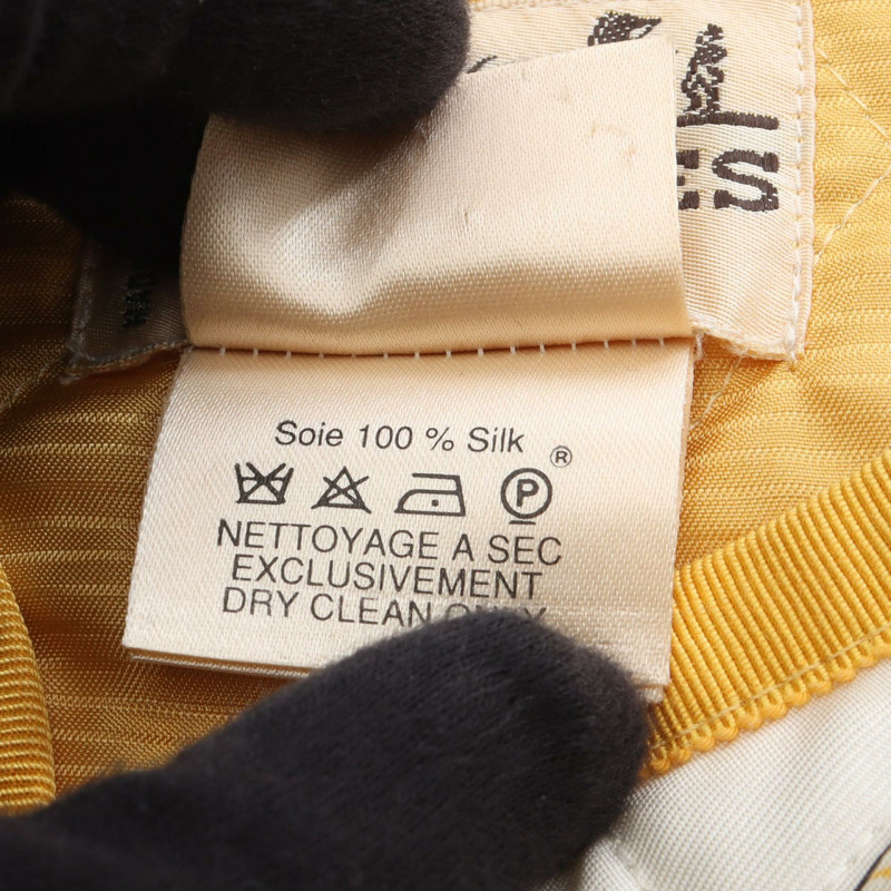 愛馬仕絎縫短版夾克 #36 醋酸纖維 白色 黃色 二手 女款-3