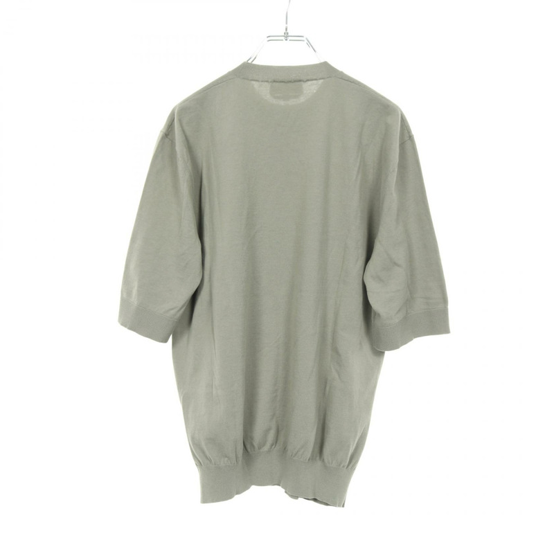 愛馬仕 Selles en Fragments 針織衫 #S 半袖棉綠色二手男士-1